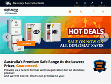 Tablet Screenshot of kookaburrasafes.com.au